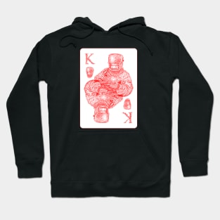 King of welder playing card red scribble art Hoodie